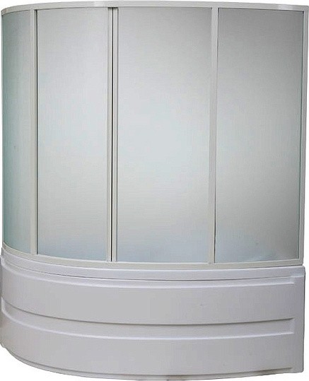 шторка на ванну bas сагра 4 ств., стекло