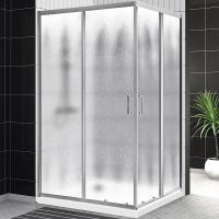 Душевой уголок BelBagno Uno 100х80 UNO-195-AH-2-100/80-CH-CR профиль Хром стекло шиншилла