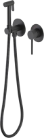 Гигиенический душ Timo Saona 2339/03SM со смесителем, С ВНУТРЕННЕЙ ЧАСТЬЮ, с защитой от ожогов, матовый черный
