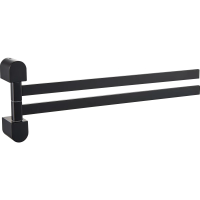 Полотенцедержатель Wonzon & Woghand Carbon WW-7731 37,4 см, поворотный, двойной, черный матовый