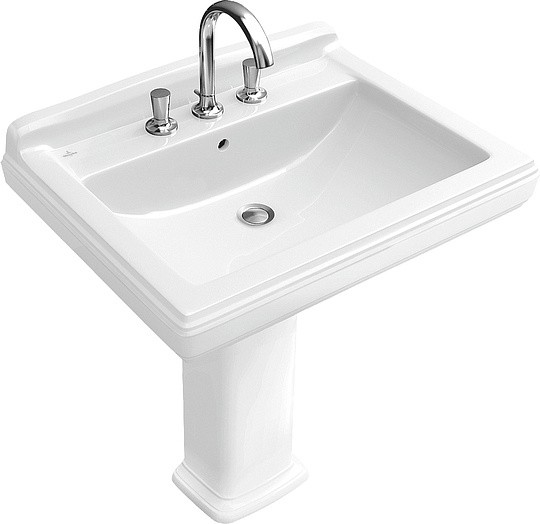 раковина полувстраиваемая 75 см villeroy & boch hommage 7101 a1 r1