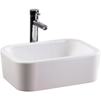 Раковина BeWash Ontario 35481001 накладная, 49x34 см, без отверстия под смеситель, белая глянцевая