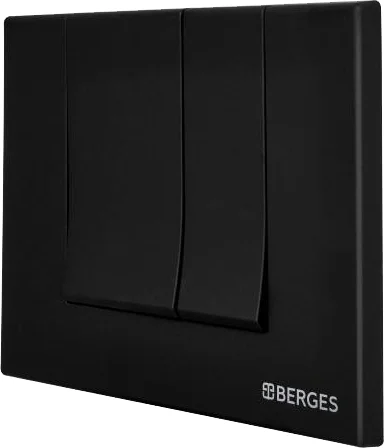 клавиша для инсталляции berges novum s5 040045 для унитаза, абс-пластик, черная