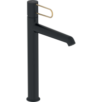 Смеситель для раковины Jacob Delafon Odeon Rive Gauche E21031-GLD-BL без донного клапана, золотой/черный