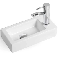 Раковина подвесная Vincea VBS-133R 37х18 см, правосторонняя, белая