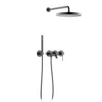 Душевой комплект Timo Saona SX-2348/18SM С ВНУТРЕННЕЙ ЧАСТЬЮ, черное золото