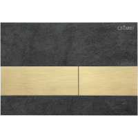 Кнопка для инсталляции Cezares Lux LUX-PN-BORO для инсталляции, серый камень/золотой матовый