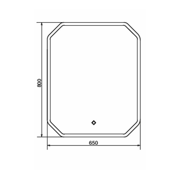 зеркало comforty колеус-65 c led-подсветкой