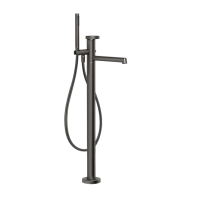 Смеситель Gessi Anello 63328#707 для ванны, напольный, с ручным душем, цвет Black Metal Brushed PVD(без внутренней части)