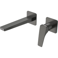 Смеситель для раковины Vincea Puro VBFW-5P01GM встраиваемый, без донного клапана, вороненая сталь