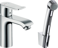 Смеситель для раковины 110 с гигиеническим душем Hansgrohe Metris 31285000