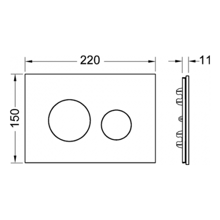 лицевая панель tece teceloop modular 9240675 полированный сланец