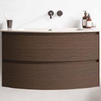 Тумба под раковину Berloni Bagno Way Round 82 WARBS2CHD4C 1430 подвесная цвет ROVERE COTTO