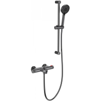 Термостат для ванны Wonzon & Woghand WW-C2001-A-BGG с душевым гарнитуром, темный графит матовый