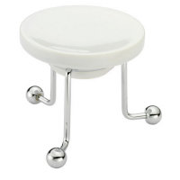 Cisal HUBER Croisette Мыльница настольная, цвет: хром/керамика