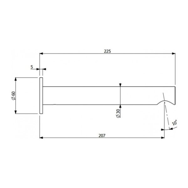 излив villeroy & boch dawn tvw10612a153k5 для раковины, черный матовый