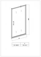 Дверь для душевой кабины в нишу Esbano ESDN80DV 80*195 L/R без поддона