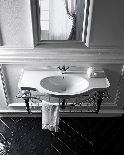 раковина полувстраиваемая 110 см galassia ethos 8435 - 3 отверстия