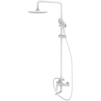 Душевая система IDDIS Ray RAYWT3Fi06, с изливом, цвет белый матовый