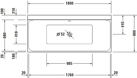 акриловая ванна duravit p3 comforts 180x80 (700377)