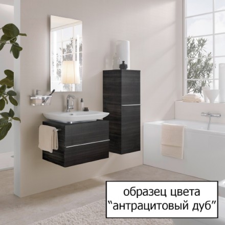 тумба под раковину laufen palace new 4.0125.2.075.548.1, антрацитовый дуб, 2 выдвижных ящика