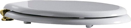 Сиденье для унитаза Simas Londra LO 007 Oro с микролифтом, белое, петли золото