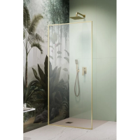 Душевая перегородка Radaway Modo F SL Brushed Gold II 50 Left 10419054-99-01L профиль золото, стеклой матовый, стекло прозрачное