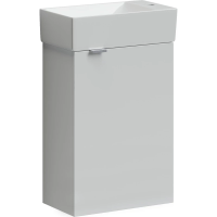 Тумба под раковину SANCOS Mini 355х205х500, с распашной дверцей, белая глянцевая арт.MN35WR