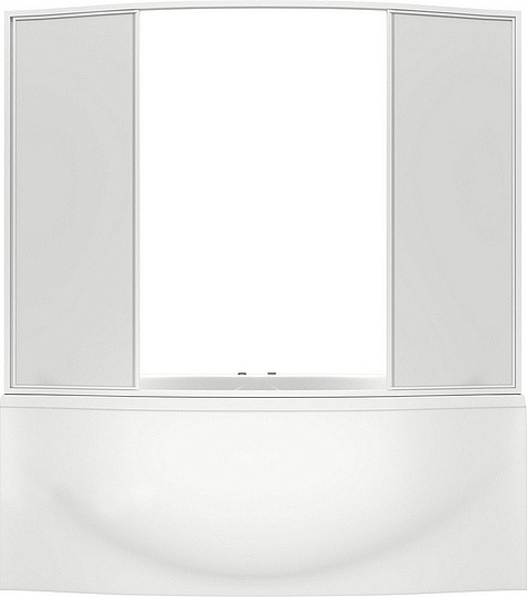 шторка на ванну bas фиеста 4 ств., пластик