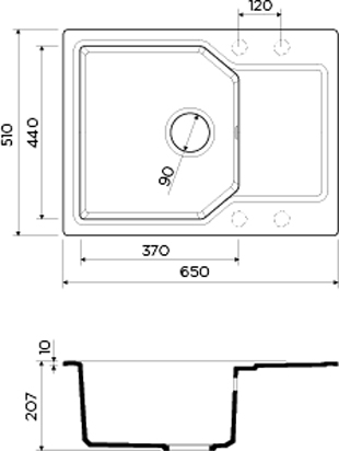 кухонная мойка omoikiri yonaka 65-ca карамель