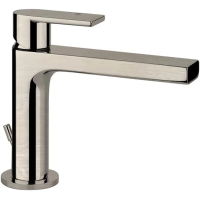 Смеситель Gessi Via Manzoni 38601#149 для раковины, с изливом 128 мм, с донным клапаном, цвет Finox