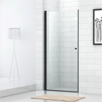 Душевая дверь Cezares Eco 90 ECO-O-B-1-90-C-NERO профиль Черный стекло прозрачное