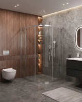 Душевой уголок Cezares Molveno 120x110 MOLVENO-RH-11-120/110-C-Cr-IV профиль Хром стекло прозрачное