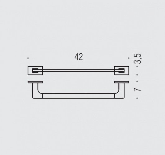 Полотенцедержатель 42 см Colombo Design Look B1609.GM графит матовый