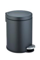 Мусорное ведро Weltwasser WW Lora BL 6L с педалью, черный матовый