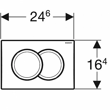кнопка для инсталляции geberit delta01 115.107.46.1 цвет хром матовый