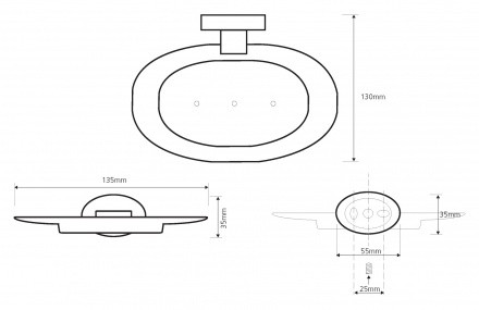 Мыльница Bemeta OVAL 118408041 хром