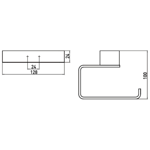 Держатель туалетной бумаги Emco Loft 0500 133 01 черный матовый