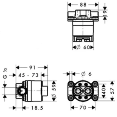 скрытая часть axor starck 10902180