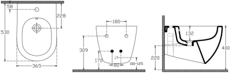 биде isvea infinity подвесной шгв 365*530*400, цвет мятно-зеленый матовый terrazzo