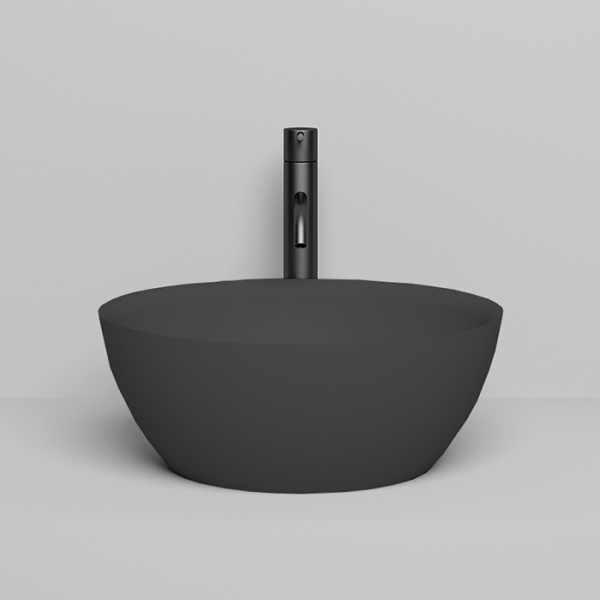 раковина накладная 42.5х42.5 см salini alda 02.1102110grf ral9005, s-sense, цвет: ral9005