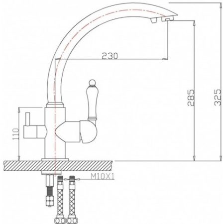 смеситель для кухни с подключением к фильтру zorg sanitary zr 314 yf-33 white