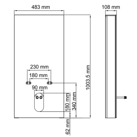 монтажный элемент для биде wasserkraft naab 86 86bdt.050.wh цвет белый