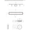 душевой канал 550 мм pestan confluo premium white glass gold line 13100121