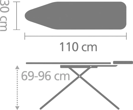 гладильная доска brabantia a 117923 110х30 бриз