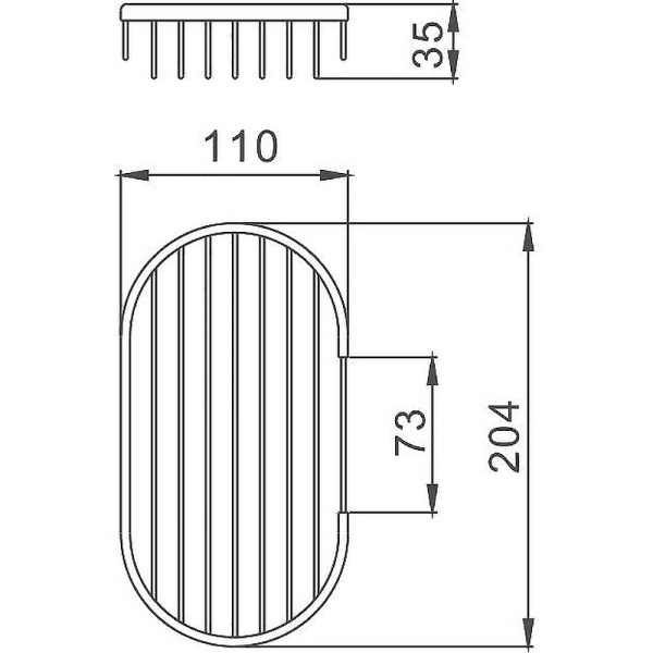 Мыльница Haiba HB331 цвет хром