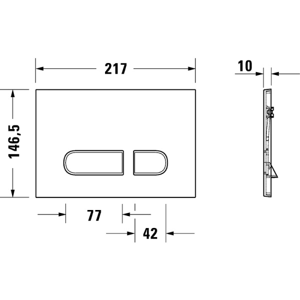 клавиша смыва duravit durasystem wd5001021000 хром