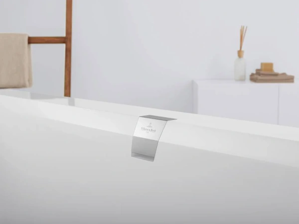 квариловая ванна villeroy & boch squaro edge 12 ubq190sqe2dv-01 190x90 см, встраиваемая, цвет альпийский белый, на ножках, со сливом-переливом