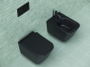 биде ceramicanova metric cn3008mb подвесное, черное матовое