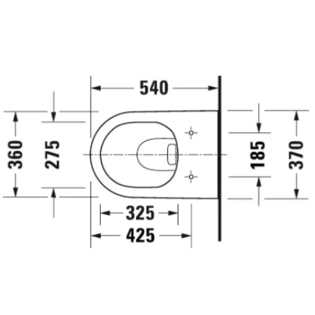 унитаз подвесной безободковый duravit d-neo 2578090000, без сиденья, цвет белый.